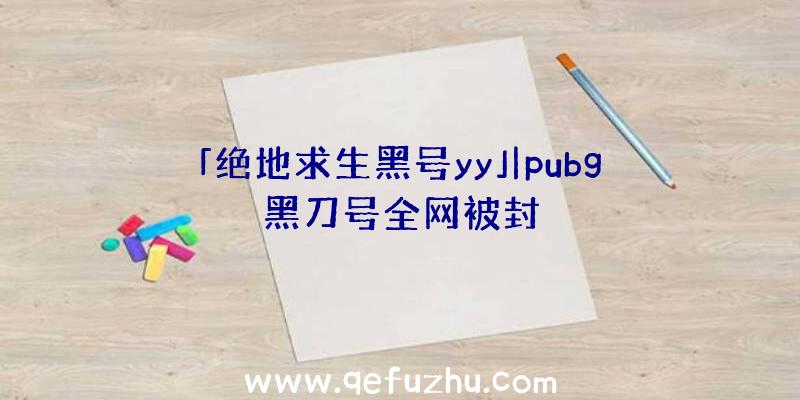 「绝地求生黑号yy」|pubg黑刀号全网被封